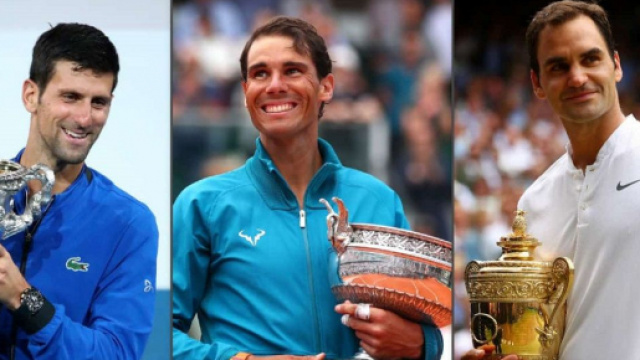 Novak Djokovic, Rafa Nadal e Roger Federer