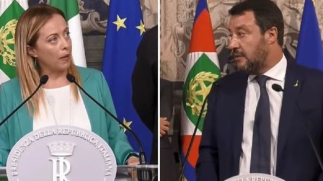 Giorgia Meloni e Matteo Salvini, leader dei primi partiti del centrodestra.