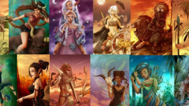 Una rappresentazione dei dodici segni dello zodiaco