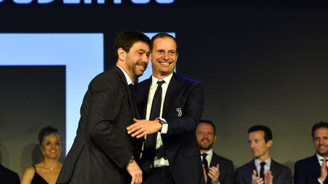 Andrea Agnelli e Massimiliano Allegri, ex tecnico della Juventus.
