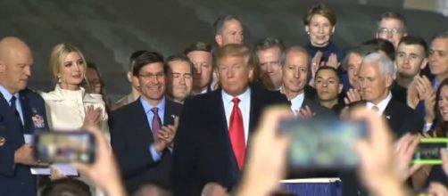 President Donald Trump signs NDAA, authorizes Space Force. [Image source/NBC News YouTube video]