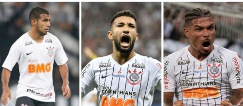 Corinthians deve oficializar sa&iacute;da de trio nos pr&oacute;ximos dias. (Reprodu&ccedil;&atilde;o/Fotomontagem)