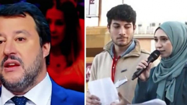 Matteo Salvini replica alla sardina musulmana Nibras