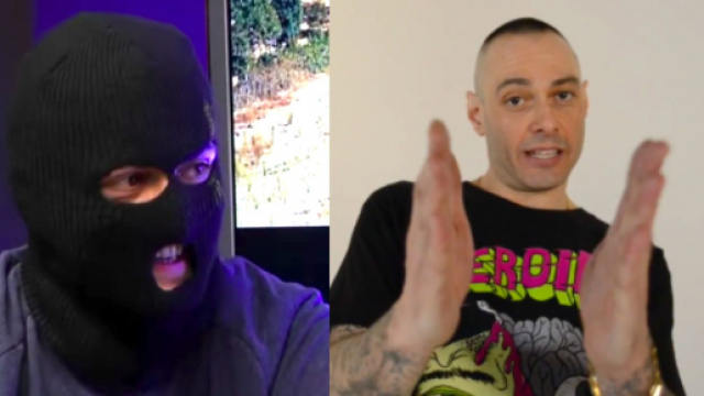 MezzoSangue a sinistra, Fabri Fibra a destra.