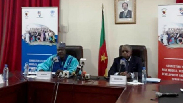 Point de presse du 4 novembre 2019 au Mincom en pr&eacute;sence du Ministre de la Jeunesse Mounouna Foutsou (c) Mincom