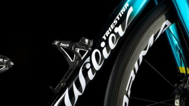 Un particolare della Wilier Triestina del Team Astana