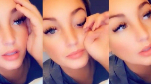 Aur&eacute;lie Dotremont filme une dame mal en point sur Snapchat, puis s'excuse publiquement. &reg;Snapchat : Aur&eacute;lie Dotremont.