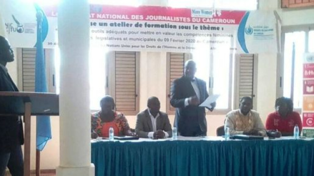 S&eacute;minaire Atelier organis&eacute; par le SNJC-Centre sur l'acquisition des outils mettant en valeur les femmes au scrutin de 2020 (c) Odile Pahai