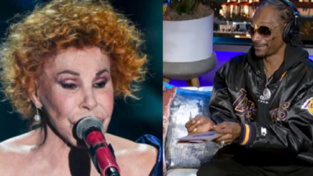 Ornella Vanoni a sinistra, Snoop Dogg a destra.