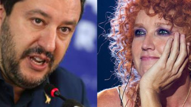 Matteo Salvini e Fiorella Mannoia