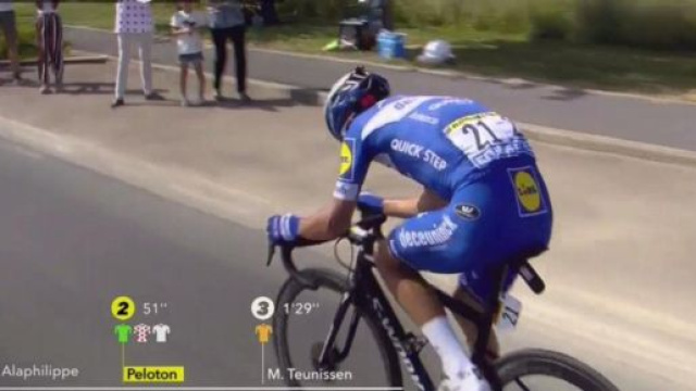 Julian Alaphilippe all'attacco al Tour de France