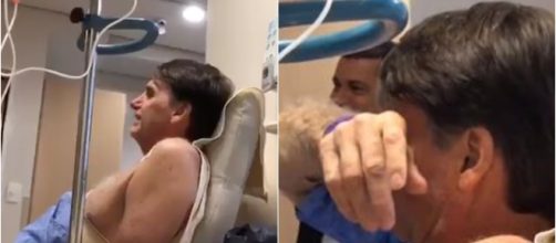 Presidente ficou emocionado (reprodu&ccedil;&atilde;o Twitter Jair Bolsonaro)