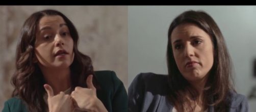 In&eacute;s Arrimadas e Irene Montero en imagen
