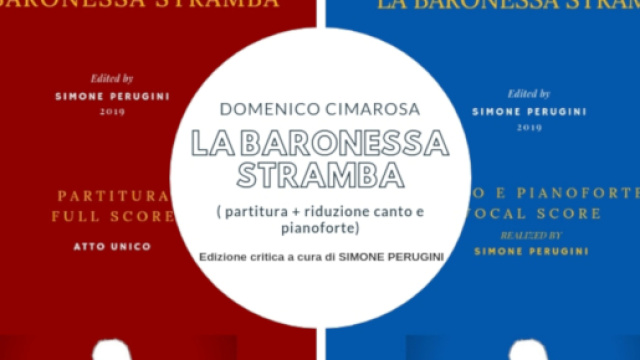 Frontespizi dell'edizione critica de 'La baronessa stramba' di Cimarosa