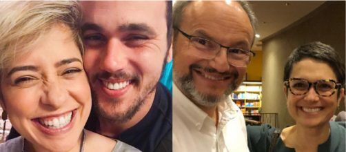 Paloma Duarte e Sandra Annenberg e seus respectivos maridos (Reprodu&ccedil;&atilde;o Instagram)