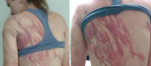 Mulher &eacute; chicoteada pelo marido (Reprodu&ccedil;&atilde;o Facebook)