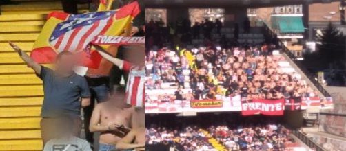 S&iacute;mbolos y c&aacute;nticos nazis del Frente Atl&eacute;tico en el Estadio de Vallecas