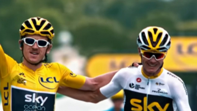Geraint Thomas al Tour de France con Chris Froome