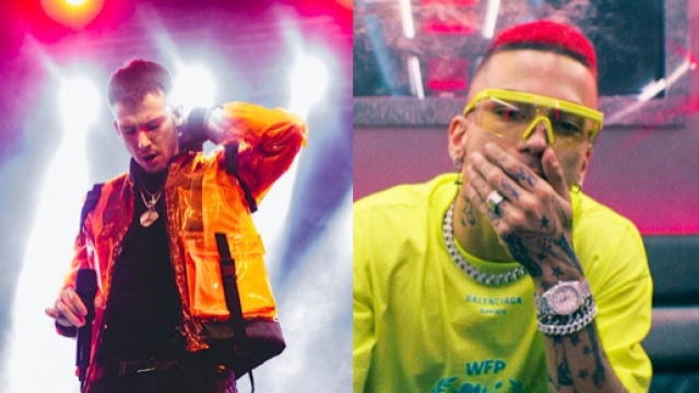 Vegas Jones a sinistra, Sfera Ebbasta a destra.