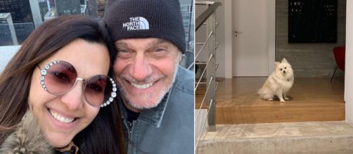 Veruska Seibel Boechat ao lado do marido e a cadelinha Nina (Foto: Instagram)