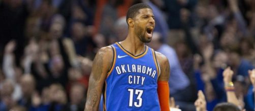 Paul George hit the game-winning shot for the OKC Thunder on Friday (Feb. 22). [Image via NBA/YouTube]