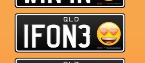 Placas com emojis ser&atilde;o usados por motoristas australianos (Reprodu&ccedil;&atilde;o/Personalised Plates Queensland)