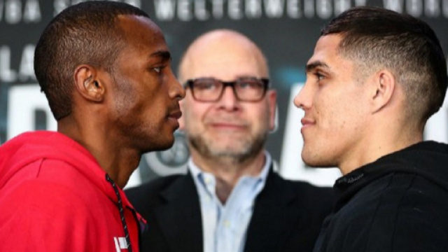 Erislandy Lara e Brian Castano nel tradizionale face off