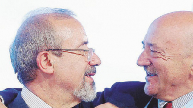 Carmelo Barbagallo e Luigi Angeletti, segretario ed ex del sindacato Uil