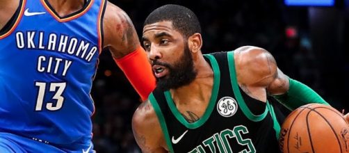 Kyrie Irving's 30 points on Sunday (Feb. 3) helped the Celtics defeat the Thunder. [Image via ESPN/YouTube screencap]