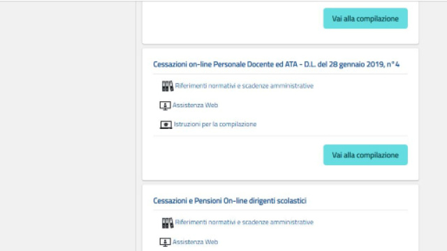 Dirigenti scolastici, docenti e personale Ata: attiva la domanda di cessazione servizio