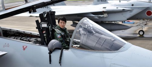 Primeira piloto de ca&ccedil;a do Jap&atilde;o (Reprodu&ccedil;&atilde;o/CNN)
