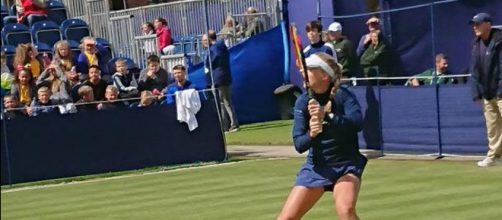 22 year old Londoner Harriet Dart makes successful Fed Cup debut versus Slovenia in Bath - Picture by Dave Adair