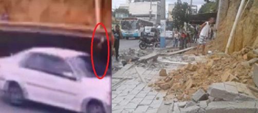 Muro cai sobre mulher no RJ (Reprodu&ccedil;&atilde;o)