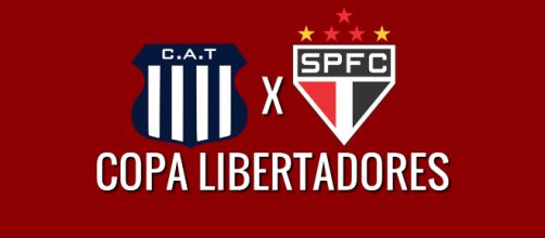 Talleres x S&atilde;o Paulo ao vivo hoje (Arte: Diogo Marcondes)