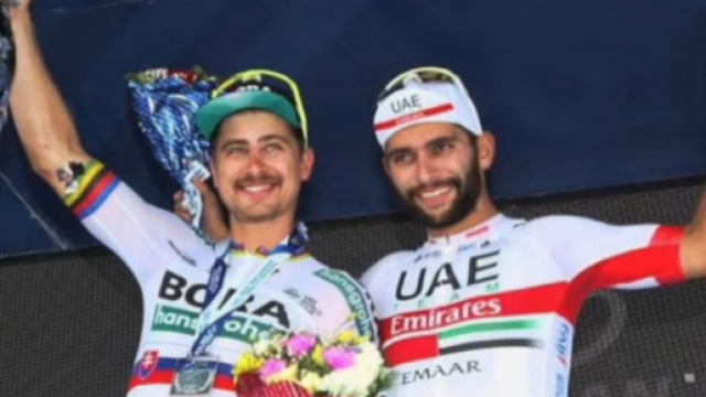 Peter Sagan e Fernando Gaviria sul podio della Vuelta San Juan