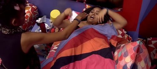 R&iacute;zia bebe demais em festa e ataca Faust&atilde;o (Reprodu&ccedil;&atilde;o/Gshow)