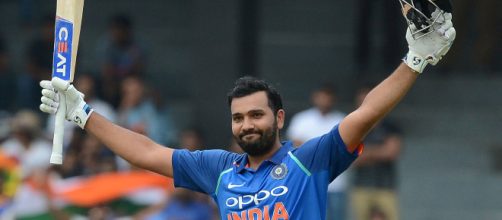 Skipper Rohit Sharma hit a blistering half-century and became the leading run-scorer in T20s (Image via BCCI/Youtube screencap)