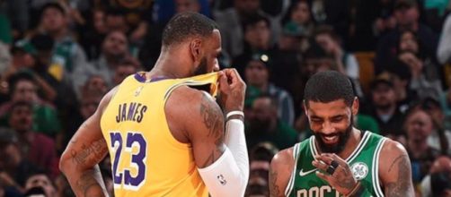 Kyrie Irving spoke about teaming up with his former teammate LeBron James again. - [NBA / YouTube screencap]