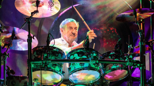 Nick Mason, batterista dei Pink Floyd, in tour in Italia.