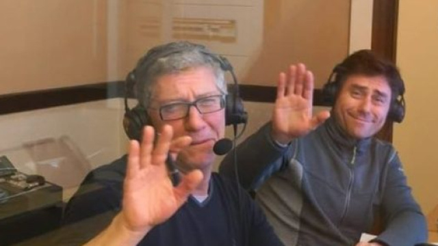 Francesco Pancani e Silvio Martinello: l'ex ciclista dal 2014 &egrave; stato commentatore tecnico per Rai Sport.