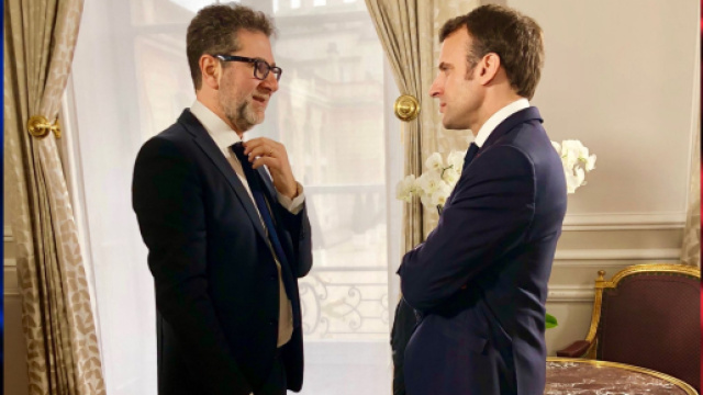 Fabio Fazio intervista Emmanuel Macron.