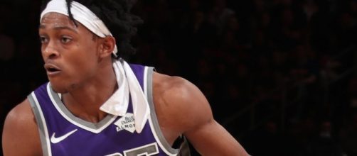 De'Aaron Fox led the Kings to a victory on Saturday over the NY Knicks. [Image via NBA/YouTube screenshot]