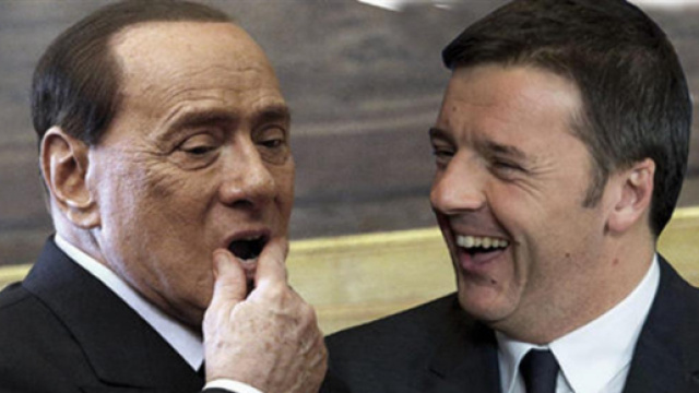 Silvio Berlusconi e Matteo Renzi: il governo cadr&agrave; presto