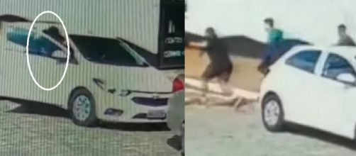 Massacre Suzano, v&iacute;deos mostram alunos fugindo da escola (Reprodu&ccedil;&atilde;o RecordTV)