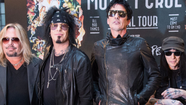 Motley Crue alla presentazione del loro tour d'addio