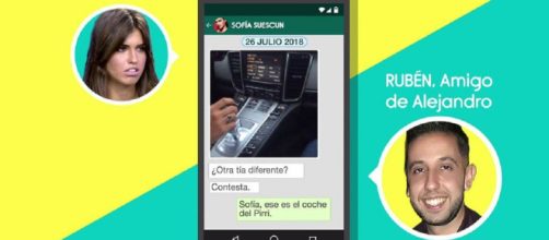 Los mensajes de Sof&iacute;a a Alejandro, al descubierto en 'S&aacute;lvame'. / Telecinco