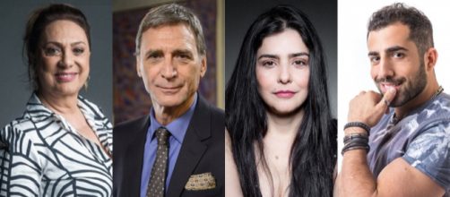 Parte do elenco da novela '&Oacute;rf&atilde;os da Terra' (Montagem com fotos do Gshow)