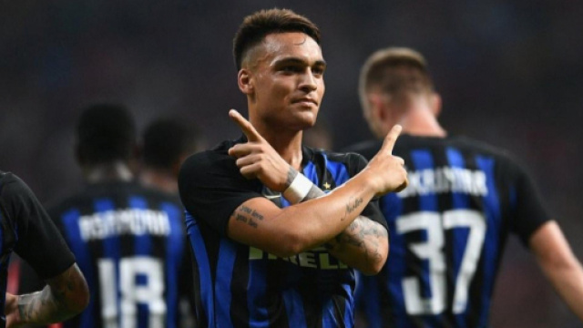 Milan-Inter, Lautaro Martinez festaggia il suo gol