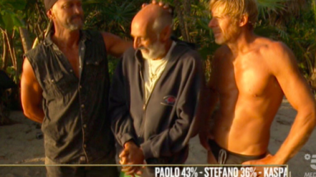 Stefano Bettarini, Paolo Brosio e Kaspar Capparoni (credit: isola dei famosi)