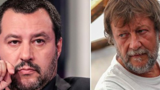Il Ministro Matteo Salvini ed il capo missione Luca casarini